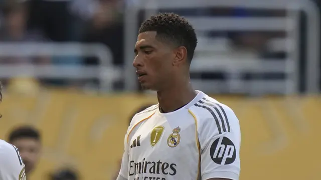 Jude Bellingham ditarik keluar dari laga Real Madrid vs Al Hilal di Piala Dunia Antarklub 2025 di Miami Gardens, Florida, Amerika Serikat, Kamis (19/06/2025). (AP Photo/Lynne Sladky)