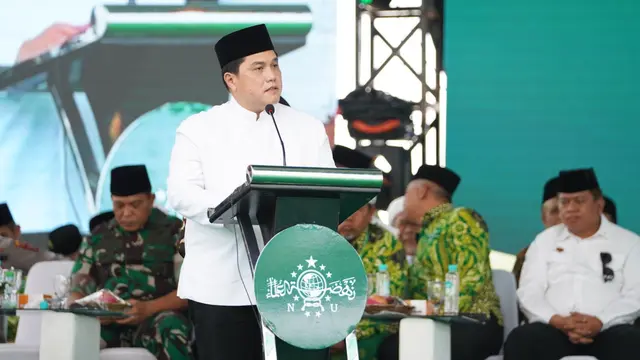 Erick Thohir menghadiri silaturami akbar pengurus dan kader NU se-Sumatera Utara dalam rangka 1 Abad NU di Pesanten Musthafawiyah, Mandailing Natal.