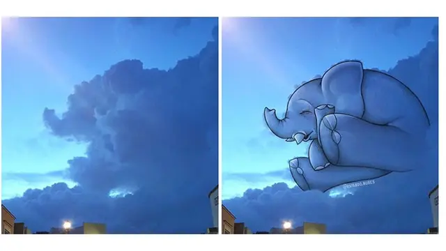 Seniman Ini Buat Ilustrasi Imajinasi dari Awan, 7 Hasilnya Curi Perhatian