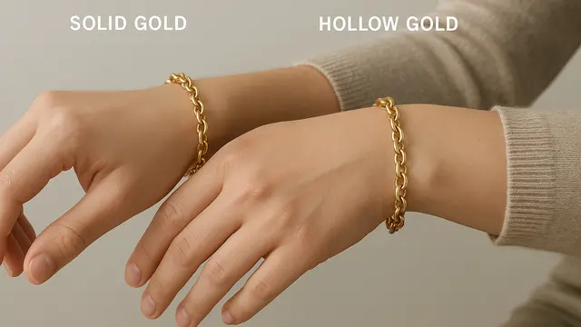 Model Gelang Emas Padat vs Hollow/Ilustrasi ChatGPT