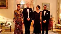 Berikut penampilan Kate Middleton yang seksi saat hamil berbalut gaun kuning floral saat kunjungi Swedia. (Foto: Dok.KensingtonPalace)
