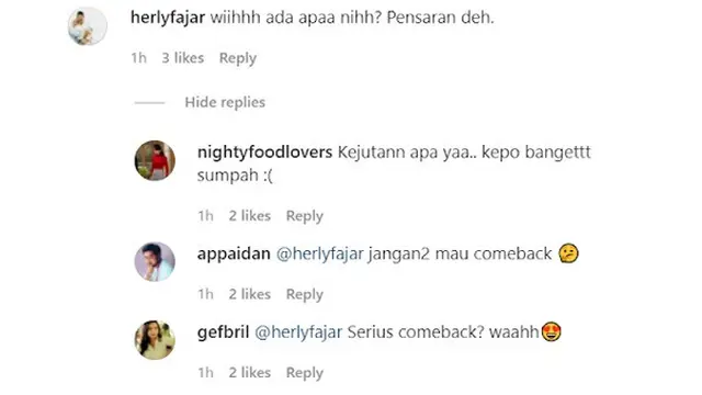 Komentar warganet.