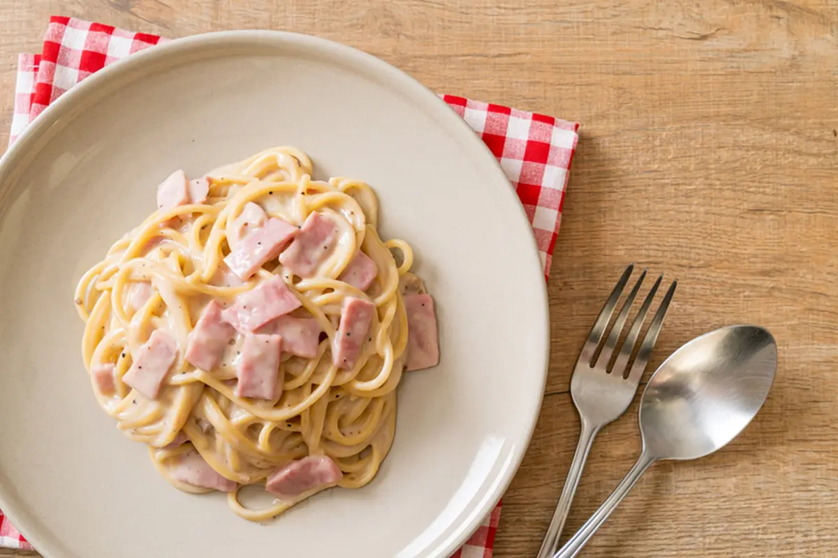 Resep spaghetti carbonara cream cheese