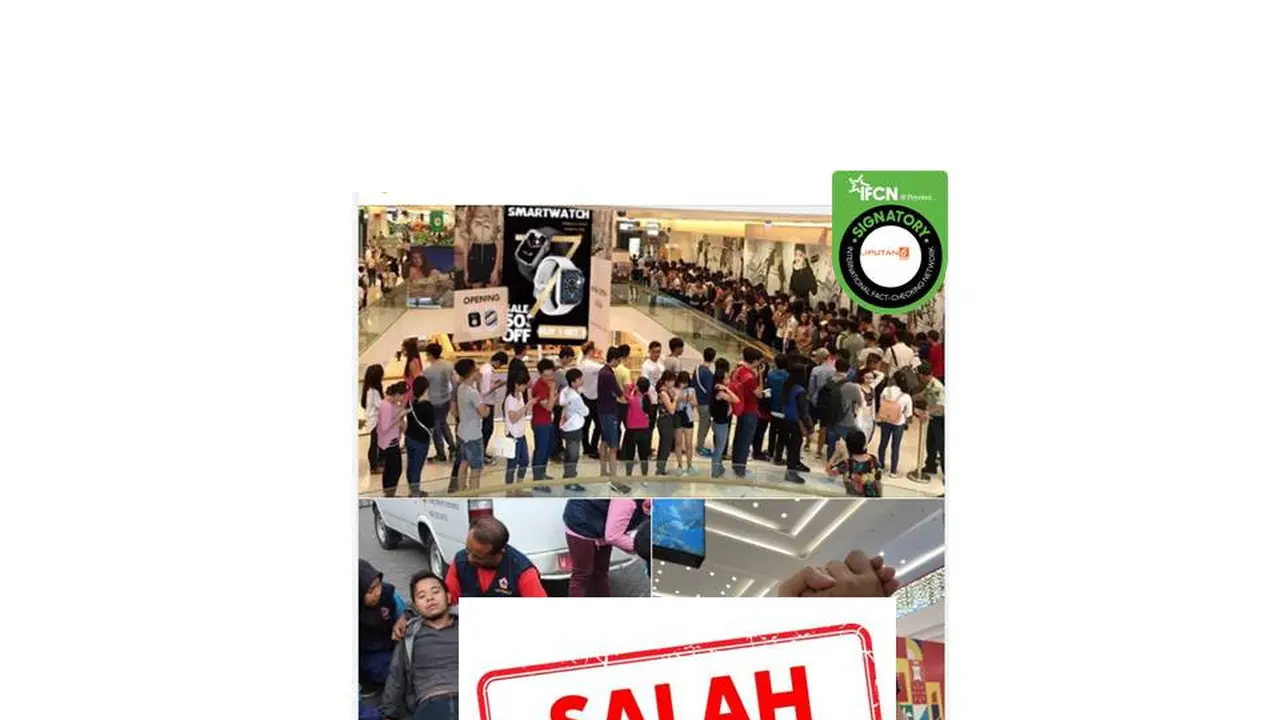 Cek fakta antre jam tangan pintar di mal hingga pingsan