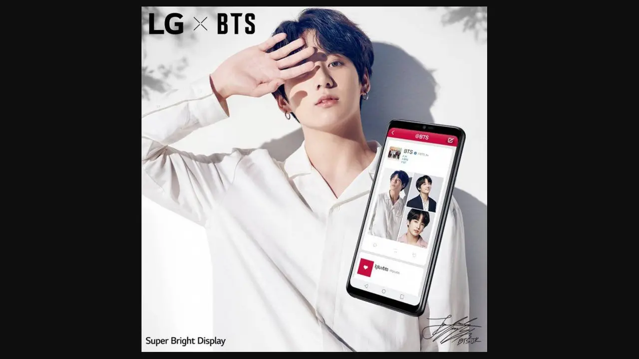 Jungkook BTS dan LG G7+ ThinQ