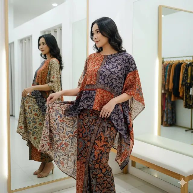 Inspirasi Model Batik Wanita Bohemian Anti Gerah Non Casual. Foto: Gemini