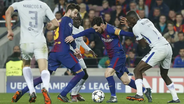 FOTO: Lionel Messi Gemilang, Barcelona Singkirkan Chelsea