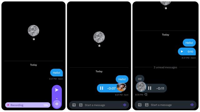 Fitur Voice Note di DM Twitter