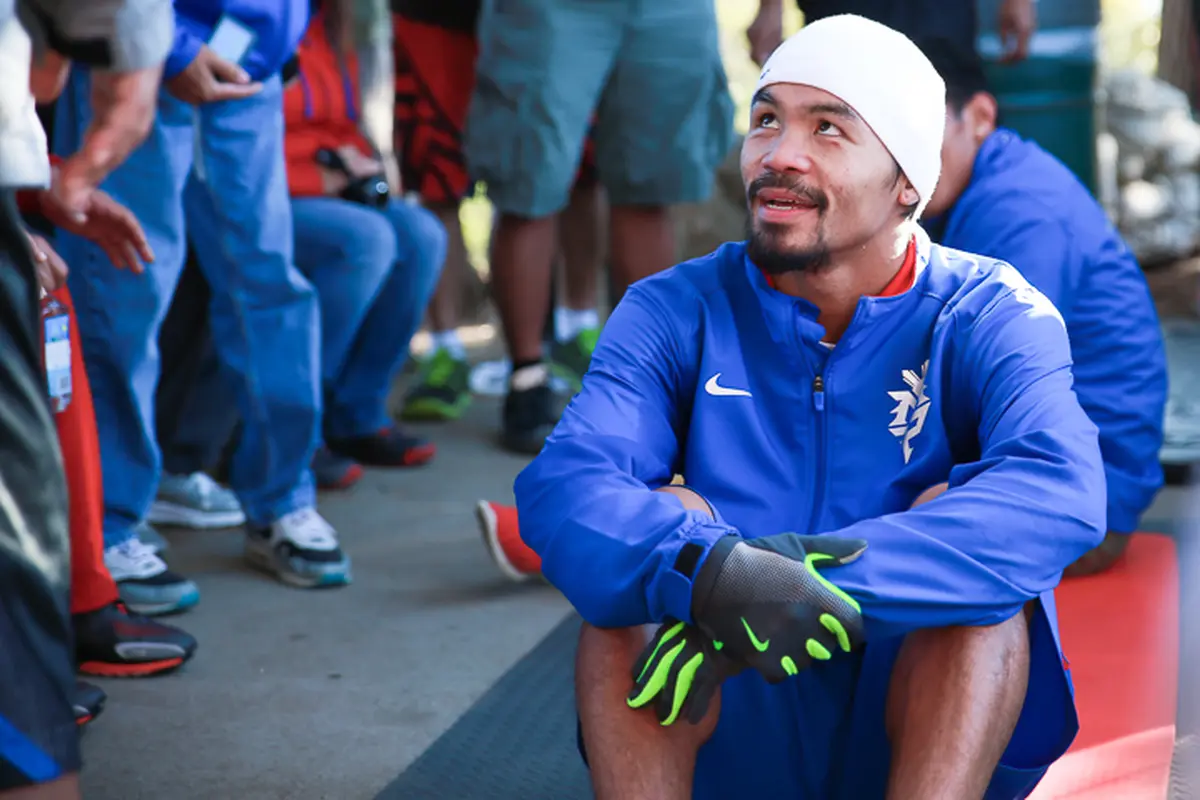 Jelang Mega Duel Lawan Mayweather, Pacquiao Berlatih di Los Angeles