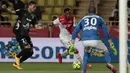 Anthony Martial memperkuat Monaco menghadapi Metz pada laga Liga Prancis di Stadion Louis II, Prancis, Sabtu (16/5/2015). Selama berkostum Monaco, Martial mencetak 15 gol dalam 70 pertandingan. (AFP Photo/Jean Christophe Magnenet)