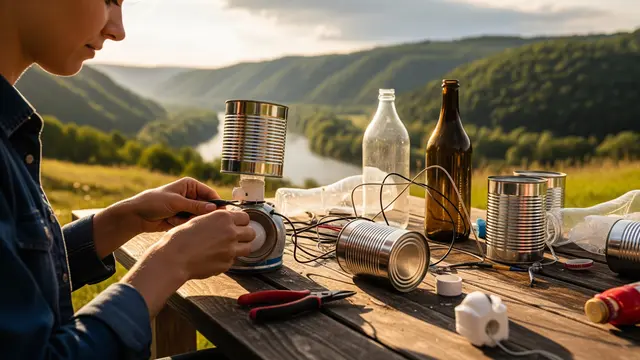 DIY Lampu Tidur dari Barang Bekas. Foto: AI Generated