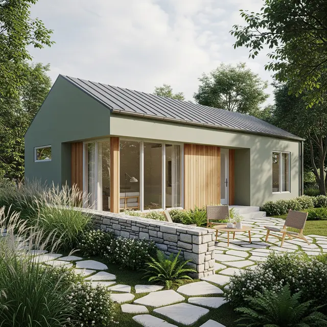 Model Cat Depan Rumah Minimalis (Image by Gemini AI)