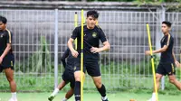 Alfeandra Dewangga mengikuti sesi latihan PSIS Semarang yang digelar di Lapangan Yoga Perkanthi Jimbaran, Kamis (10/3/2022). (dok. PSIS Semarang)