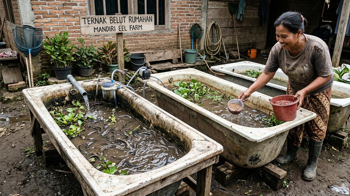 Cara Ternak Belut di Bak Mandi Rusak, Solusi Usaha Sederhana Modal Kecil untuk Pemula