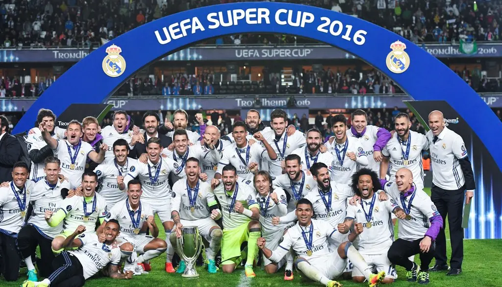 Real Madrid juara Piala Super Eropa 2016. (AFP/Jonathan Nackstrand)