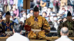 Acara ini diadakan di Kuil Yasukuni yang merupakan salah satu kuil paling terkenal di Tokyo dan tidak dipungut biaya masuk. (AFP/Philip Fong)