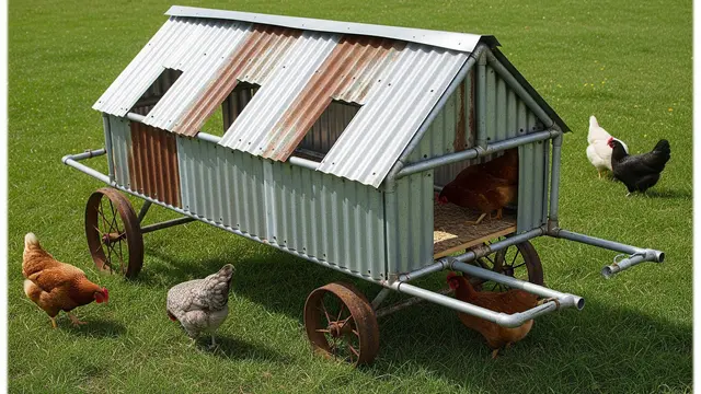 Kandang Ayam Portable dari Seng Bekas