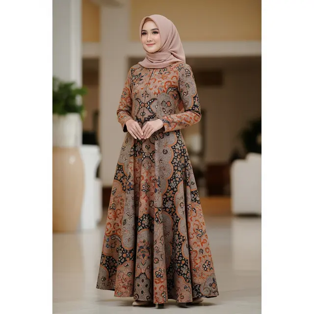 9 Model Gamis Batik untuk Organisasi Wanita, Tampil Anggun dan Profesional