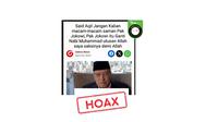 Cek fakta artikel Said Aqil meminta masyarakat jangan macam-macam dengan Jokowi