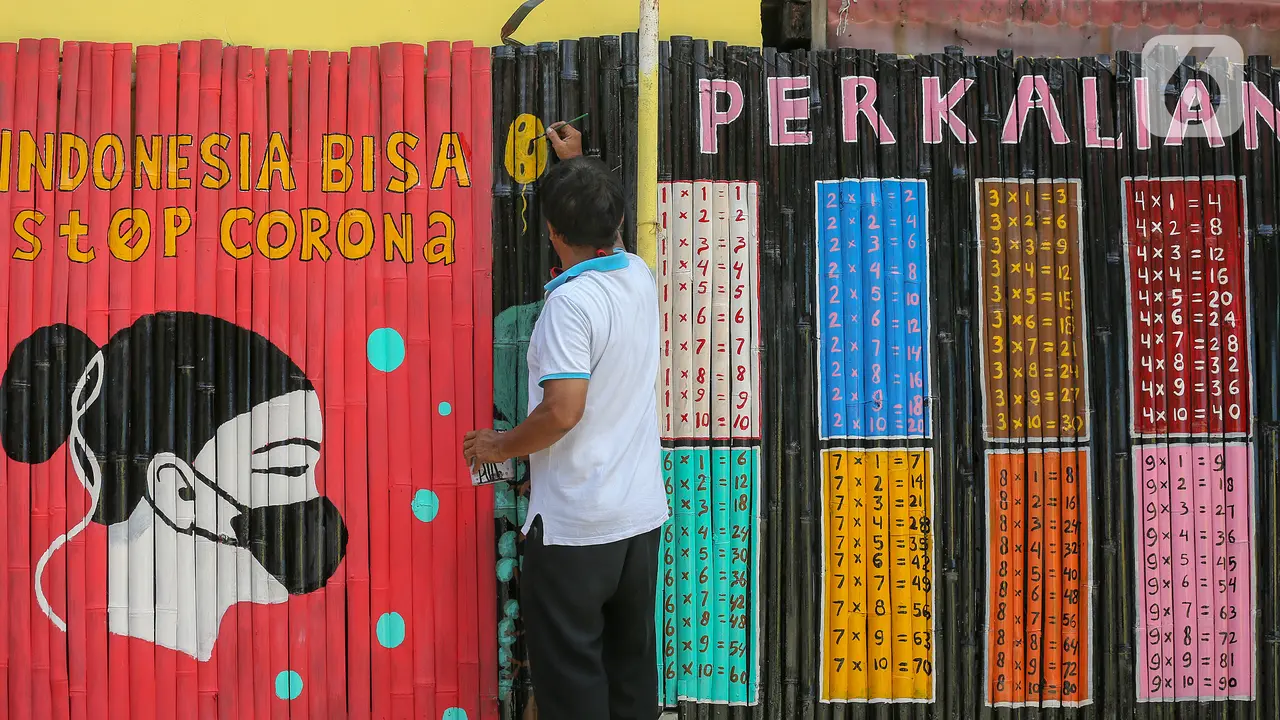 Ketika Warga Kali Pasir Perangi Virus Corona dengan Pesan Mural