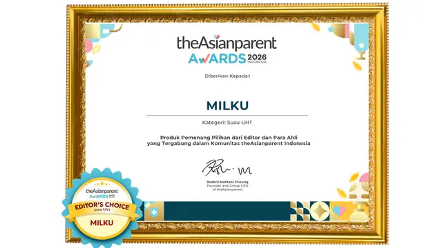 Menangkan Kategori Susu UHT pada theAsianparent Awards 2026, MILKU Susu UHT Pilihan Keluarga Indonesia