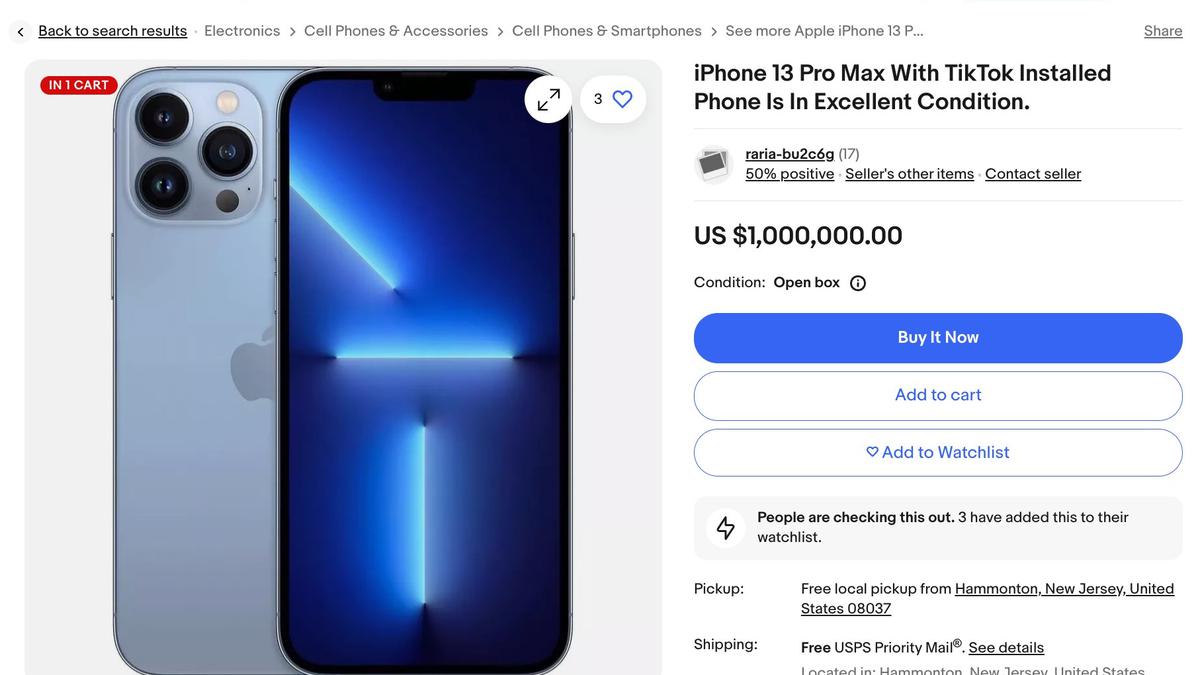 iPhone yang Dilengkapi Aplikasi TikTok Tampak Dijual di eBay, Harganya Capai Rp405 Juta