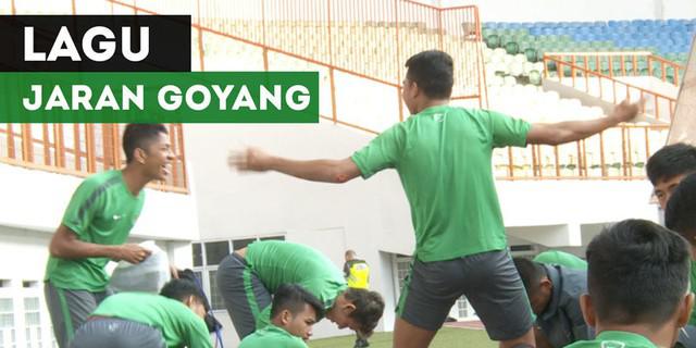 VIDEO: Lagu Jaran Goyang Antarkan Timnas Indonesia U-19 Berlatih