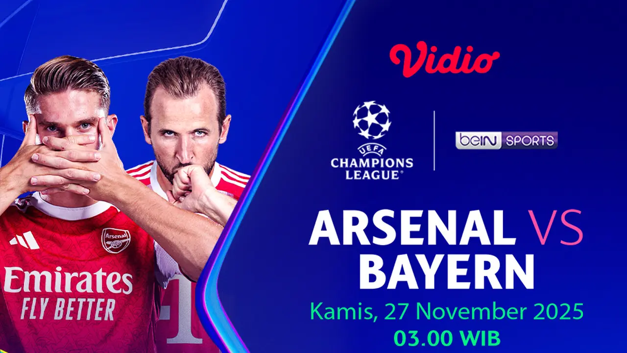 Saksikan Liga Champions Arsenal vs Bayern eksklusif di Vidio. (dok. vidio.com)
