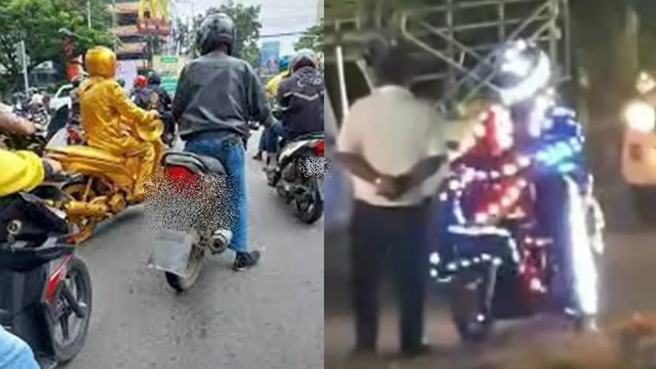 6 Outfit Pengendara Motor Ini Terlalu Mencolok, Jadi Pusat Perhatian