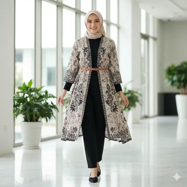 7 Model Atasan Batik Cardigan, Perpaduan Tradisional dan Modern yang Cocok untuk Berbagai Kesempatan