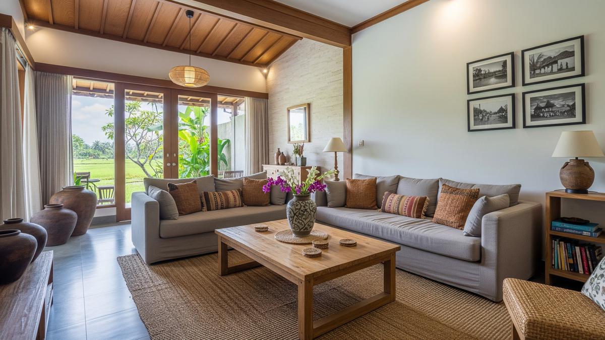 10 Model Ruang Tamu Nuansa Pedesaan Modern Sederhana, Tampilannya Elegan