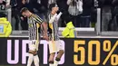 Juventus menambah gol saat babak kedua berjalan dua menit. Tuan rumah mencetak gol ketiga usai Milik mencatat hat-trick ke gawang Frosinone. (Fabio Ferrari/LaPresse via AP)