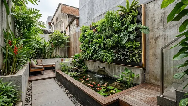 Ide Pekarangan yang Menggabungkan Kolam, Kebun, dan Area Santai