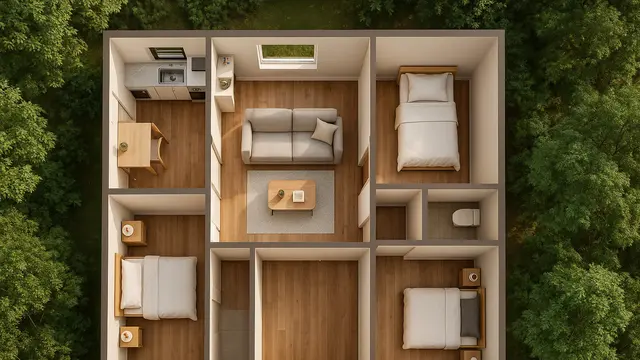 13 Denah Rumah 1 Lantai dengan Ruang Tamu Mini, Hemat Tempat Tapi Tetap Nyaman