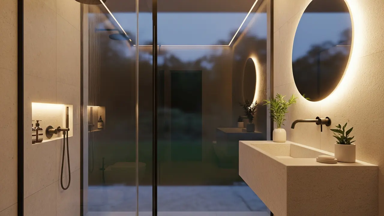 Inspirasi Rumah dengan Kamar Mandi Kecil tapi Elegan. Gemini
