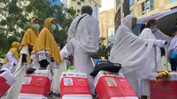 Persiapan pemberangkatan jemaah haji Indonesia gelombang I kloter terakhir dari Madinah ke Makkah. (Foto: PPIH 2024)