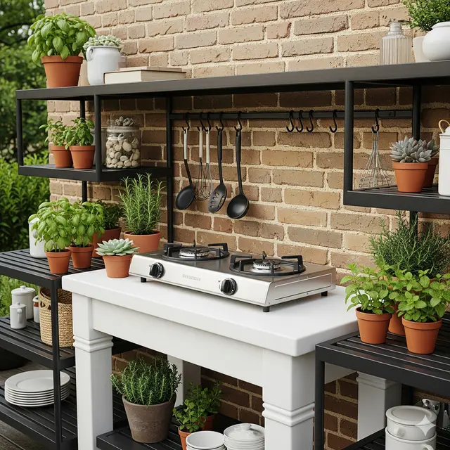 Inspirasi Desain Dapur Kecil Outdoor. Gemini