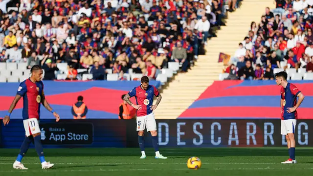 Foto: Nyeseknya Pemain Barcelona Dipecundangi Las Palsmas di Liga Spanyol