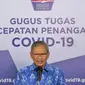 Juru Bicara Pemerintah untuk Penanganan COVID-19 Achmad Yurianto saat konferensi pers Corona di Graha BNPB, Jakarta, Sabtu (27/6/2020). (Dok Badan Nasional Penanggulangan Bencana/BNPB)