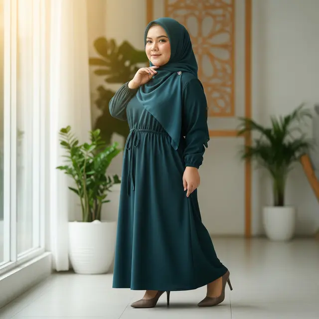 Gamis untuk Muslimah Pendek atau Berisi agar Terlihat Jenjang