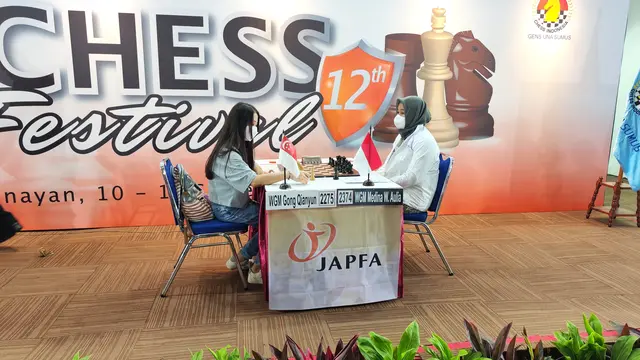 Para pecatur bertarung di Japfa Chess Festival 2022
