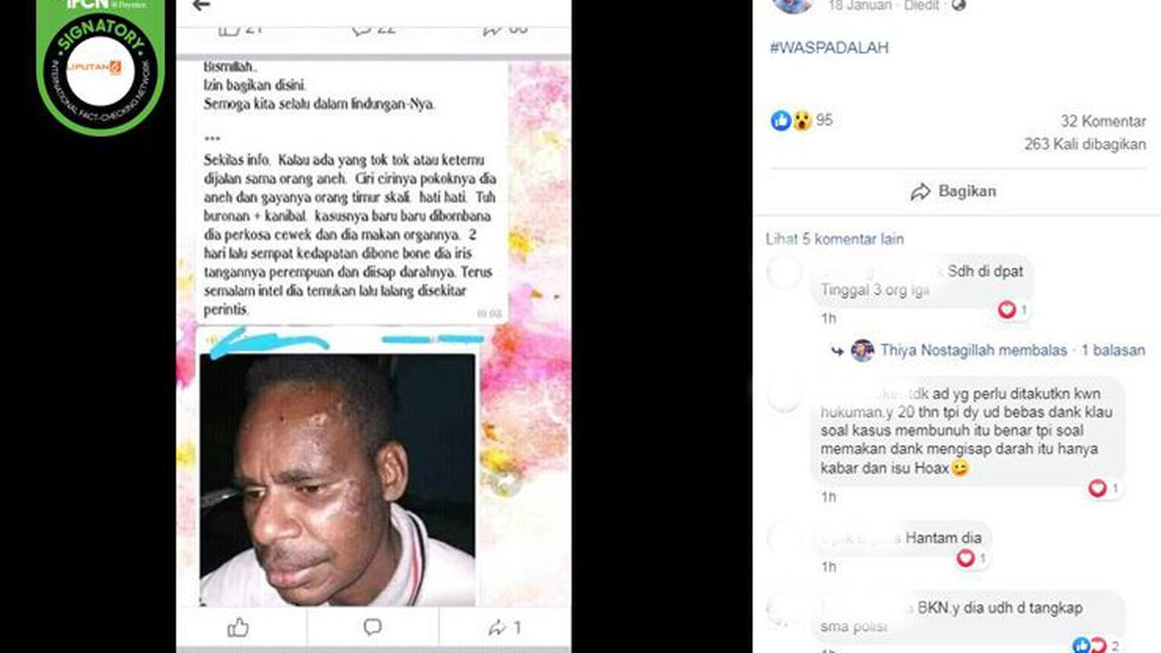 [Cek Fakta] Gambar Tangkapan Layar Berita Tentang Pelaku Penganiayaan