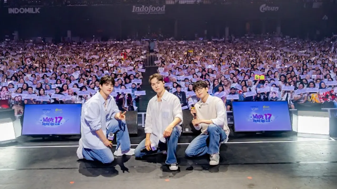 S.Coups, Wonwoo, dan Vernon SEVENTEEN hadir di Jakarta. dok. Chitato