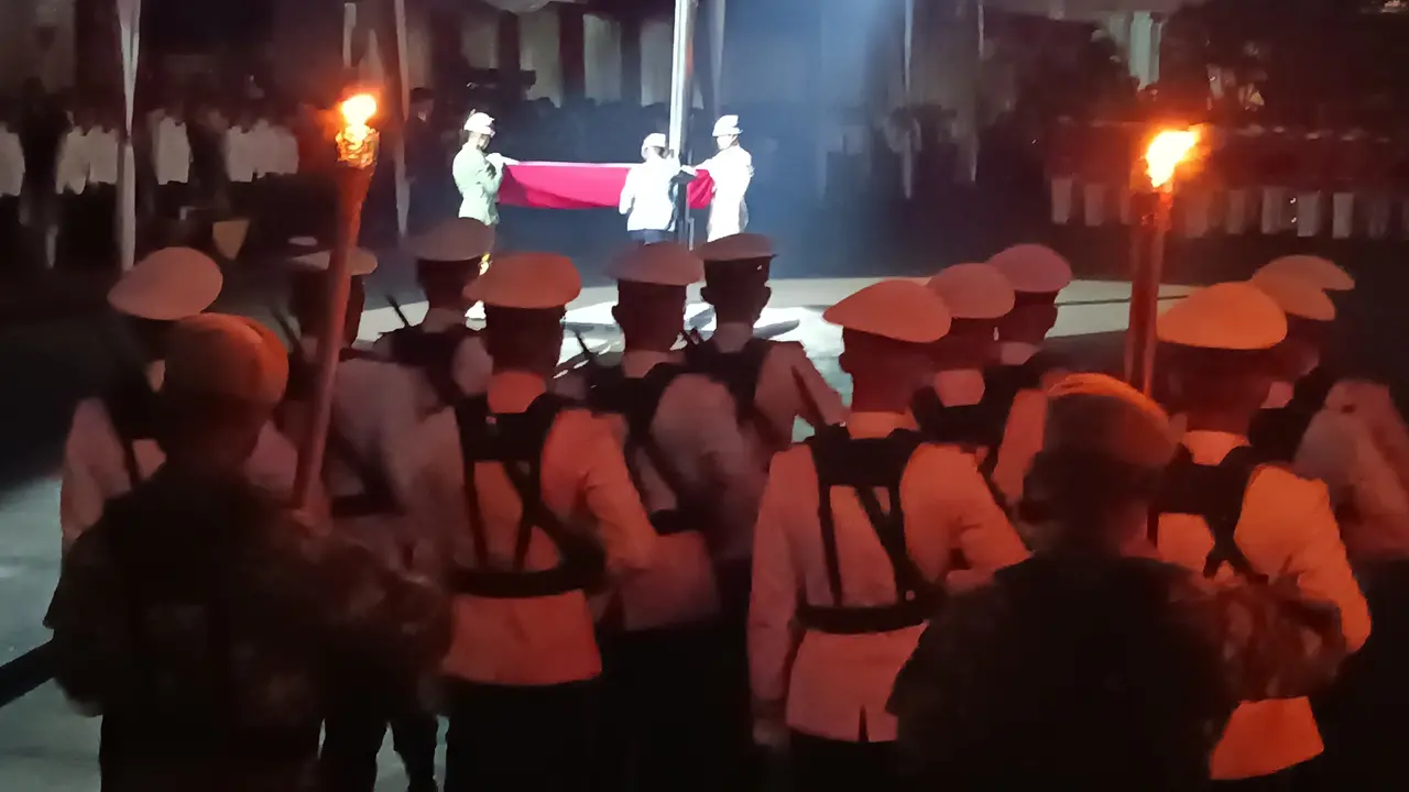 Presiden Jokowi Memimpin Upacara Parade Senja di Kementerian Pertahanan (Kemhan).