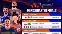 Jadwal Live Streaming Babak Perempat Final Volleyball Nations League 2024 Putra di Vidio, 27-29 Juni 2024