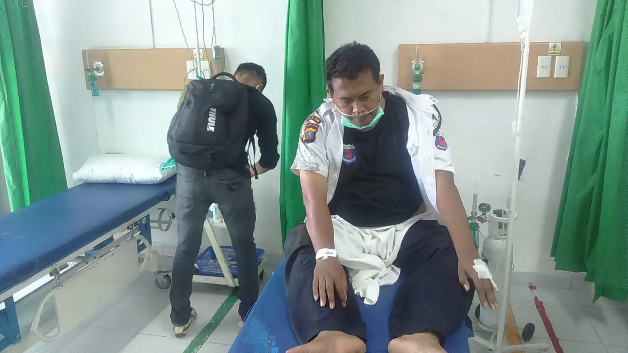 Satpan yang tergeletak di Jalan Iskandar Muda