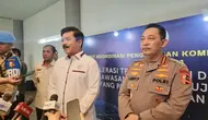 Menko Polhukam Hadi Tjahjanto usai acara Kompolnas di Jakarta Utara. (Foto: Merdeka.com/Bachtiarudin alam).