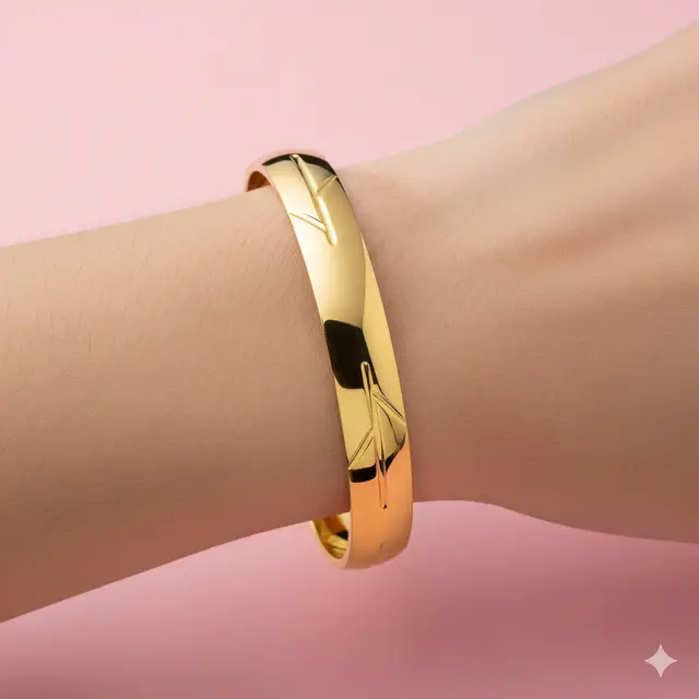 Model Gelang Emas Motif Ukiran Klasik Modern Terbaik 2025. (Gemini)