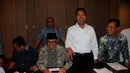 Berdasarkan keputusan rapat, DPP PPP sepakat menunjuk Wakil Ketua Umum Emron Pangkapi sebagai Pelaksana tugas (Plt) Ketua Umum, Jakarta, (10/9/14). (Liputan6.com/Johan Tallo)