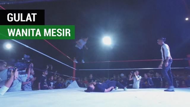 Berita video aksi-aksi seru yang hadir dalam gulat wanita di Kota Ismailia, Mesir.